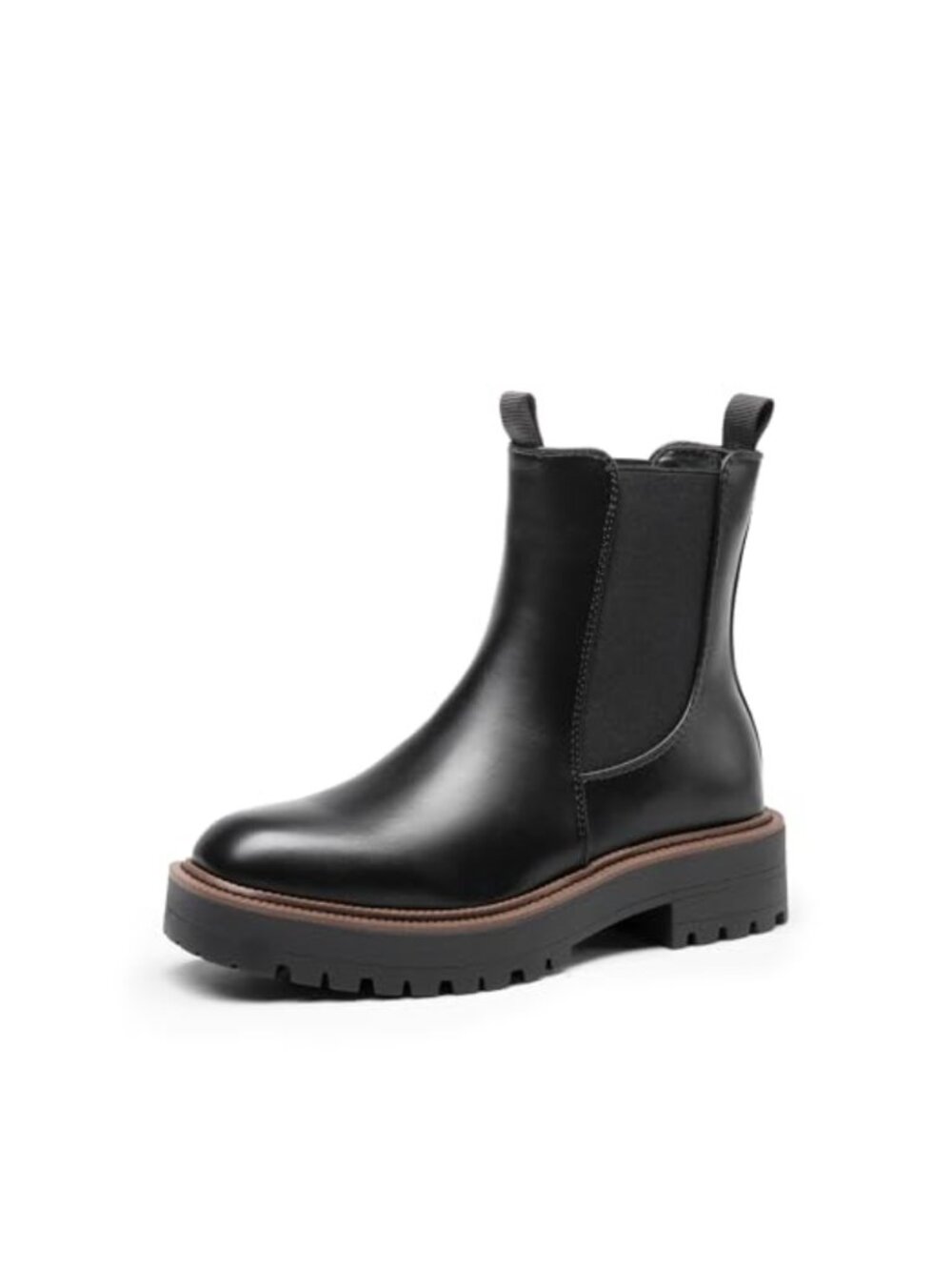 Women's Chelsea Ankle Boots Faux Leather Slip On Booties